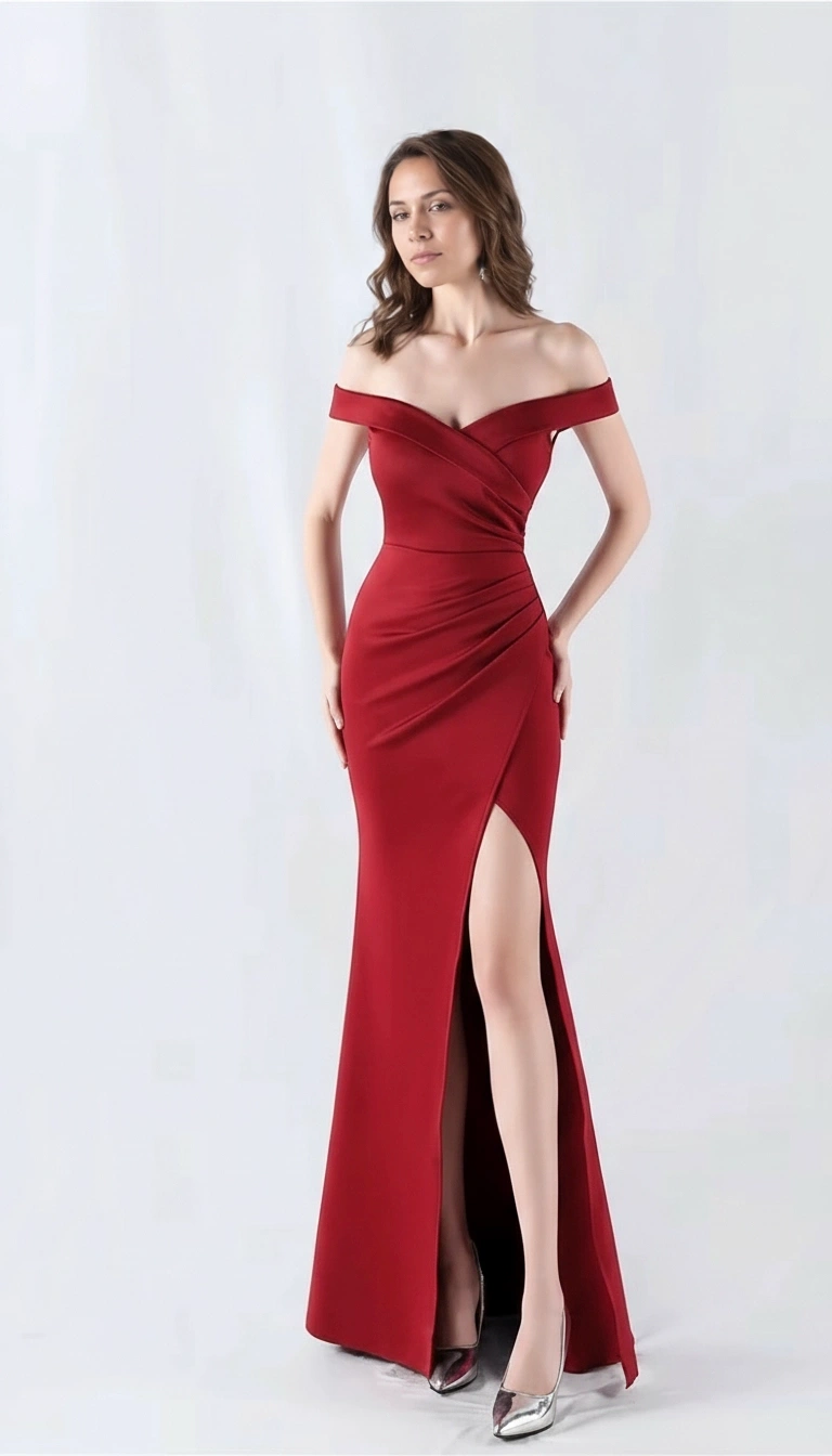 Vestido Largo de Fiesta con Hombros Descubiertos - Modelo EV1000 — vista 5