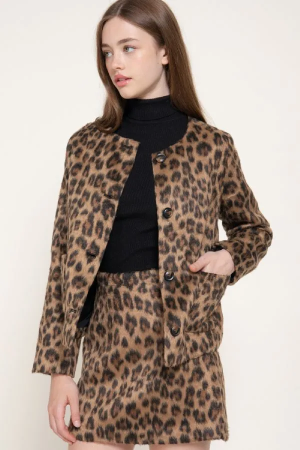 Chaqueta Estampada Leopardo J15561