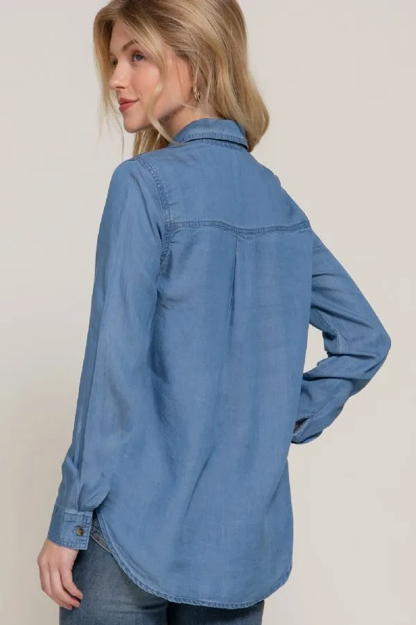 Camisa Mezclilla T13765 — vista 3