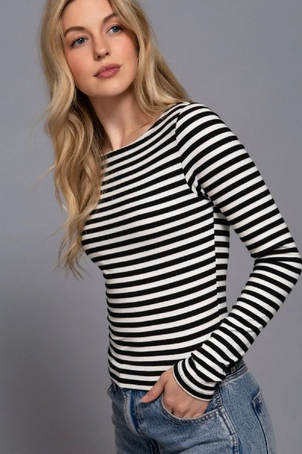 Blusa Manga Larga Rayada T14697