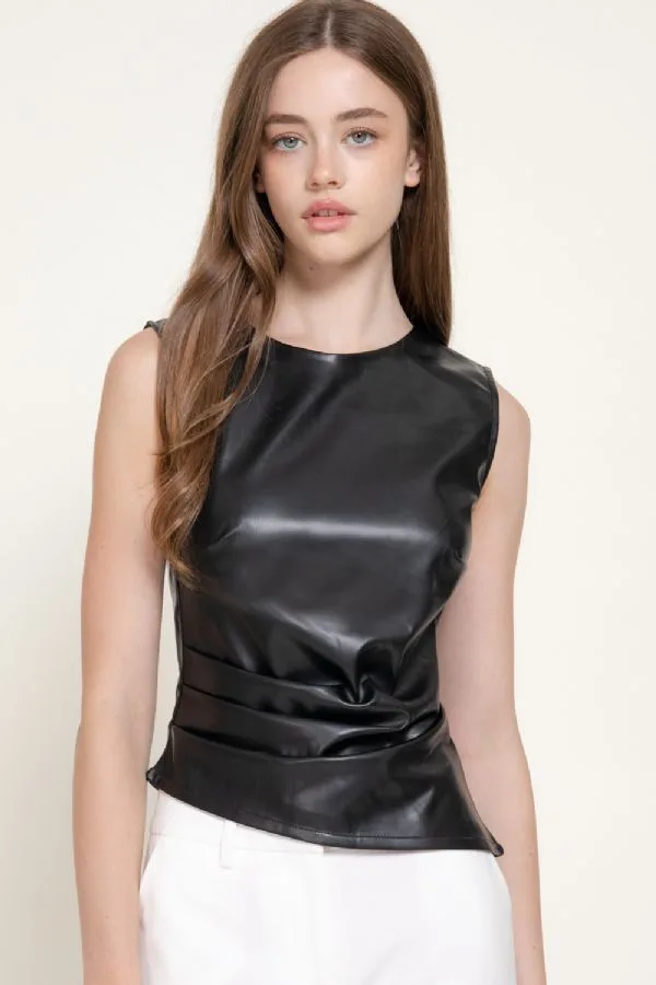 Blusa Piel Sintetica T15411