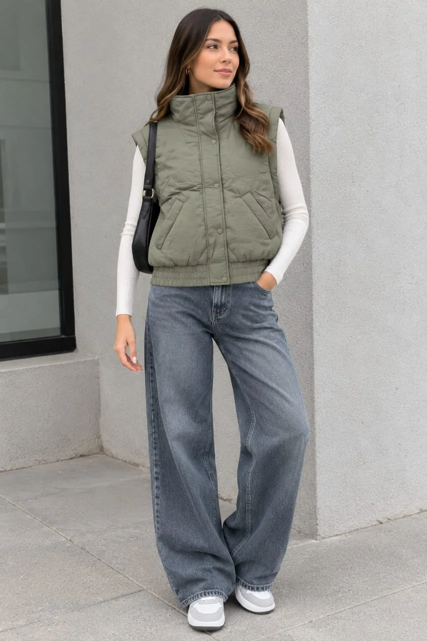 Chaleco Casual Acolchado Estilo Puffer Para Dama – Modelo Cr3102 — vista 4