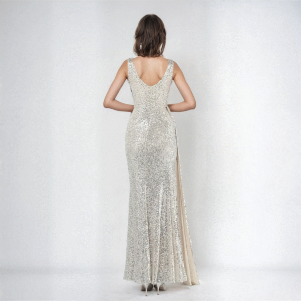VESTIDO EV703 APRICOT ATRAS