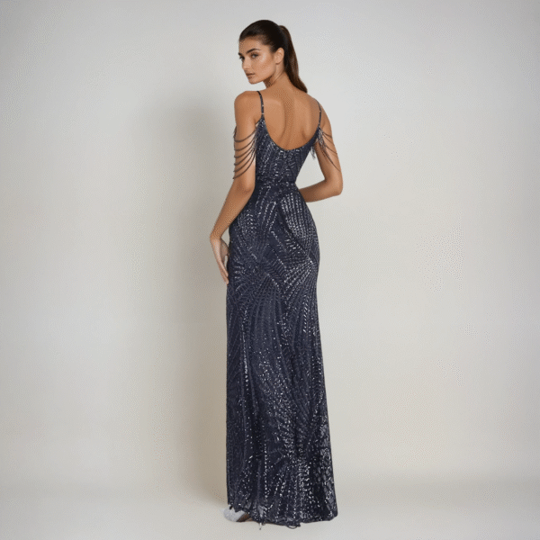 Vestido Largo Lentejuelas EV707 - Imagen 4