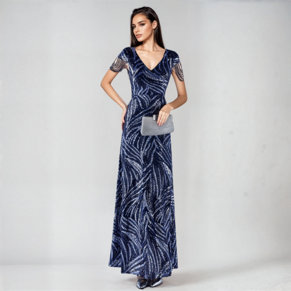 Vestido Largo Lentejuelas EV811 - Imagen 4