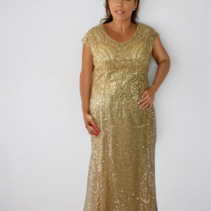 Vestido Largo de Fiesta con Lentejuelas- EV815